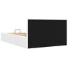 vidaXL Sängram hydraulisk förvaring utan madrass LEDs vit 120x200 cm