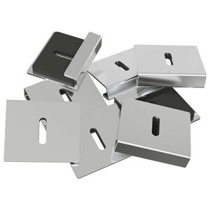 vidaXL Spegelh&aring;llarbracket 2 pcs Nickel 35 x 30 x 8,3 mm St&aring;l