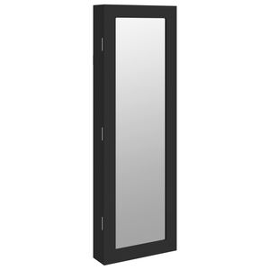 vidaXL Spegelsk&aring;p svart v&auml;ggmonterat 30x8,5x90 cm