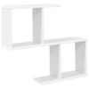 vidaXL V&auml;gg hylla Vit 60 x 12 x 50,5 cm Konstruerat tr&auml;