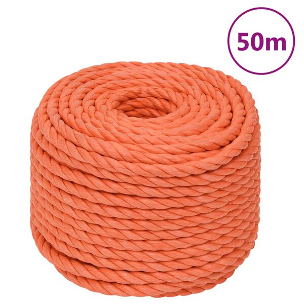 vidaXL Rep orange 14 mm 50 m polypropylen