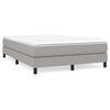 vidaXL Boxspring-s&auml;ngram ljusgr&aring; 140x200 cm tyg