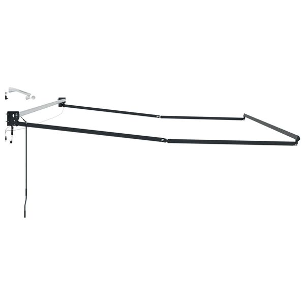 vidaXL Elektrisk utdragbar markisram Antracit 4 x 2 m Aluminium
