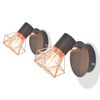vidaXL V&auml;gglampor 2 st med 2 LED-filamentlampor 8 W