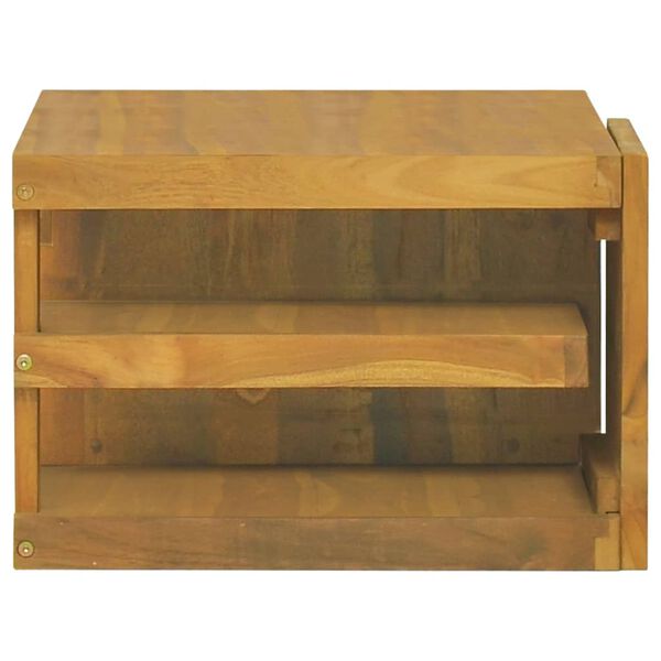 vidaXL V&auml;ggmonterat badrumssk&aring;p 60x45x30 cm massiv teak