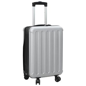 vidaXL Resv&auml;ska med l&aring;s Silver 34 x 23 x 55.5 cm ABS Plast