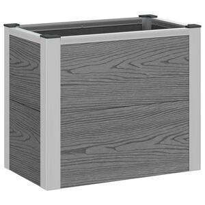 vidaXL Upph&ouml;jd odlingsl&aring;da Gr&aring; 50 x 30 x 42 cm WPC och aluminium