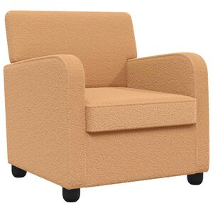vidaXL F&aring;t&ouml;lj Beige Konstgjord lammulls-fleece