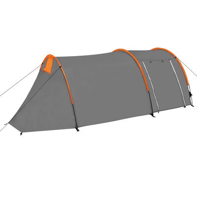 vidaXL Tält för 4 personer grå och orange