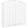 vidaXL Gabion b&aring;gformad 200x50x180/200 cm galvaniserat j&auml;rn
