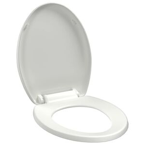 vidaXL Toalettsits med mjuk st&auml;ngning och snabbf&auml;ste vit
