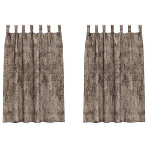 vidaXL Sammetsgardiner 2 st Cappuccino 175 x 140 cm Sammet