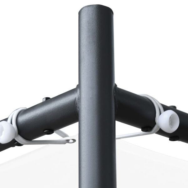 vidaXL Paviljong med tak 4x4 m vit 180 g/m²