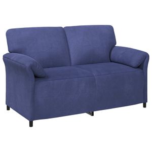 vidaXL 2-sits soffa Polisbl&aring; 158 x 83 x 95 cm Sammet