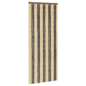 vidaXL Insektsgardin Chenille M&ouml;rkbrun och Beige 90 x 220 cm 100% PP