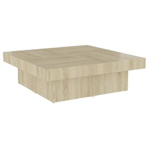 vidaXL Soffbord sonoma-ek 90x90x28 cm konstruerat tr&auml;