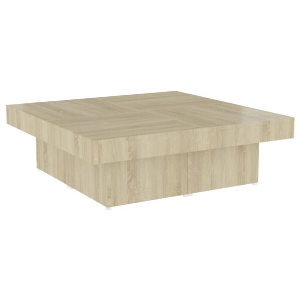 vidaXL Soffbord sonoma-ek 90x90x28 cm konstruerat trä