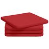 vidaXL Sittkuddar 4 pcs tyg R&ouml;d 40 x 40 x 3 cm