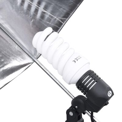 vidaXL Fotoutrustning med lampor och softboxar
