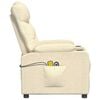 vidaXL Massagefåtölj med uppresningshjälp gräddvit tyg