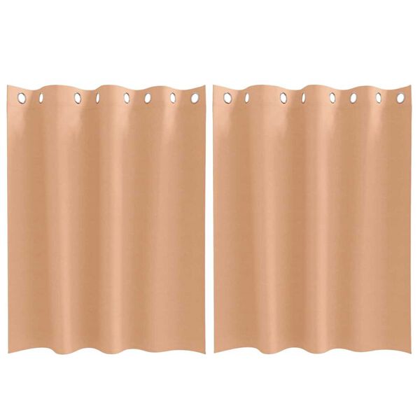 vidaXL Mörkläggningsgardiner med Ringar 2 pcs Ljusbrun 140 x 140 cm