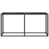 vidaXL Konsolbord svart marmor 160x35x75,5 cm h&auml;rdat glas