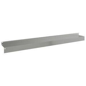 vidaXL Kant f&ouml;r gr&auml;smatta 10 st 100 x 10 x 8 cm St&aring;l Silver