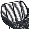 vidaXL Matstol 2 pcs Svart 55 x 50 x 74 cm Rattan och Järn