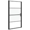 vidaXL Duschd&ouml;rr 100x178 cm halvfrostat h&auml;rdat glas svart