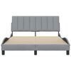 vidaXL Bed Frame without Mattress "Hanko" Light Grey 140x190 cm Fabric