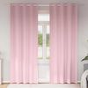 vidaXL Mörkläggningsgardiner med Ringar 2 pcs Babyrosa 260 x 140 cm