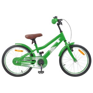 vidaXL Barncykel 18 Tum f&ouml;r 5-7 &aring;r gamla Gr&ouml;n