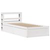 vidaXL S&auml;ngram med huvudgavel vit 90x200 cm massiv furu