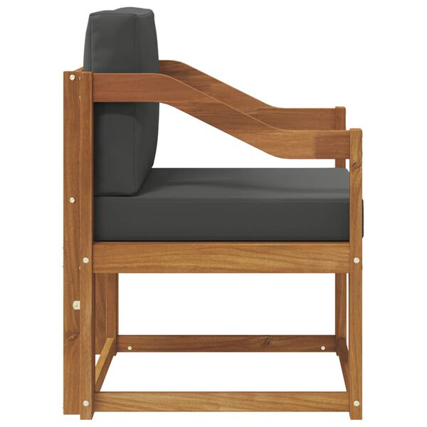 vidaXL Utomhussoffa Massivt akaciatr&auml; och polyester Naturf&auml;rg