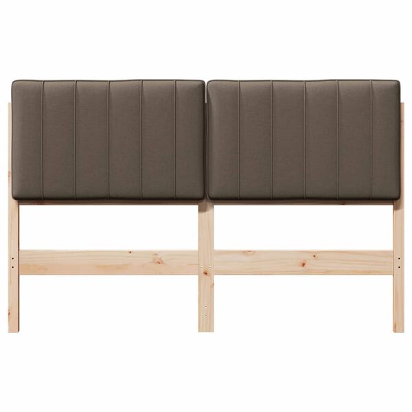 vidaXL Kl&auml;dd s&auml;nggavel Brun och Taupe 140 cm Massiv furu