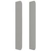 vidaXL Sänggavel med kanter ljusgrå 93x16x118/128 cm tyg