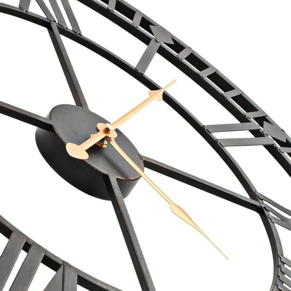 vidaXL Väggklocka med Quartz-urverk metall 60 cm XXL