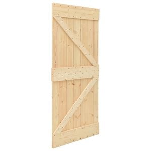 vidaXL D&ouml;rr NARVIK 90 x 210 cm Massiv furutr&auml;d&ouml;rr (obehandlad)
