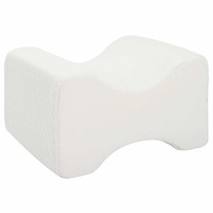 vidaXL Knee Pillow Vit Minneskum och polyester 26 x 21,5 x 15 cm