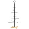 vidaXL Julgran i metall med tr&auml;bas svart 120 cm