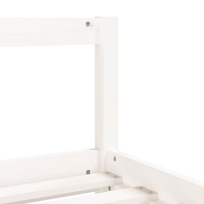 vidaXL Sängram för barnsäng m. lådor vit 80x200 cm massiv furu