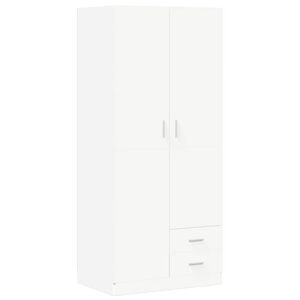 vidaXL Garderob vit 80x52x180 cm konstruerat tr&auml;