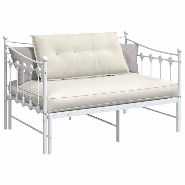 vidaXL Ryggkudde Kr&auml;m 100 x 50 cm Kordread tyg