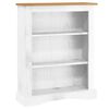 vidaXL Bokhylla i mexikansk Coronastil med 3 hyllor vit 81x29x100 cm