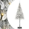 vidaXL Julgran med 300 LED-lampor med stativ Vit 210 cm PE och St&aring;l