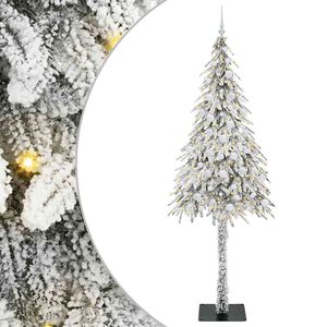 vidaXL Julgran med 300 LED-lampor med stativ Vit 210 cm PE och St&aring;l