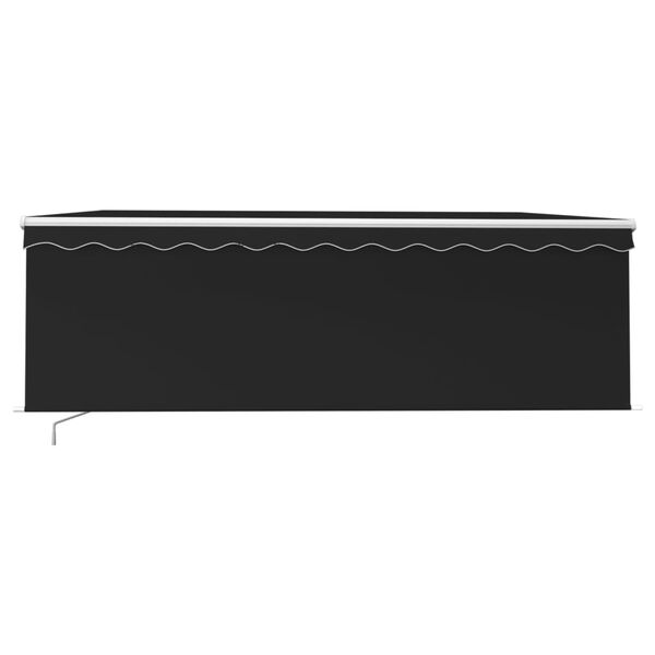 vidaXL Manuell markis med rullgardin 4,5x3m antracit