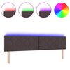 vidaXL Huvudgavel med LED -remsljus med huvudgavel Brun 200 cm tyg