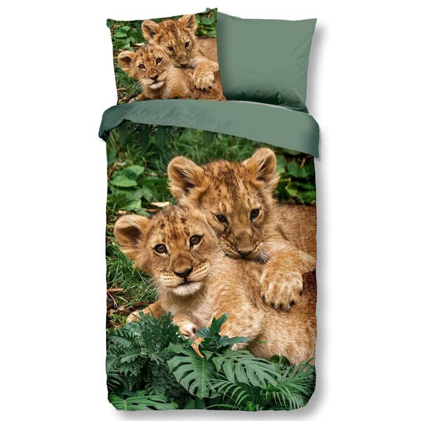 Good Morning B&auml;ddset f&ouml;r barn LION CUBS 140x200/220 cm flerf&auml;rgat