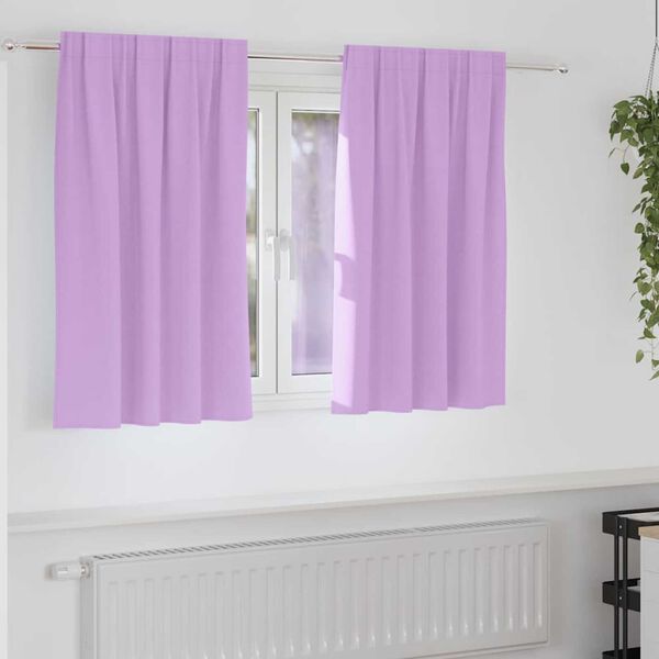 vidaXL Mörkläggningsgardiner med Ringar 2 pcs Lila 140 x 140 cm
